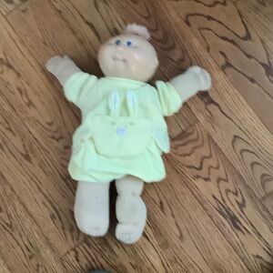 Charming Yellow Bunny Outfit Plush Doll